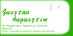 gusztav augusztin business card