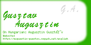 gusztav augusztin business card